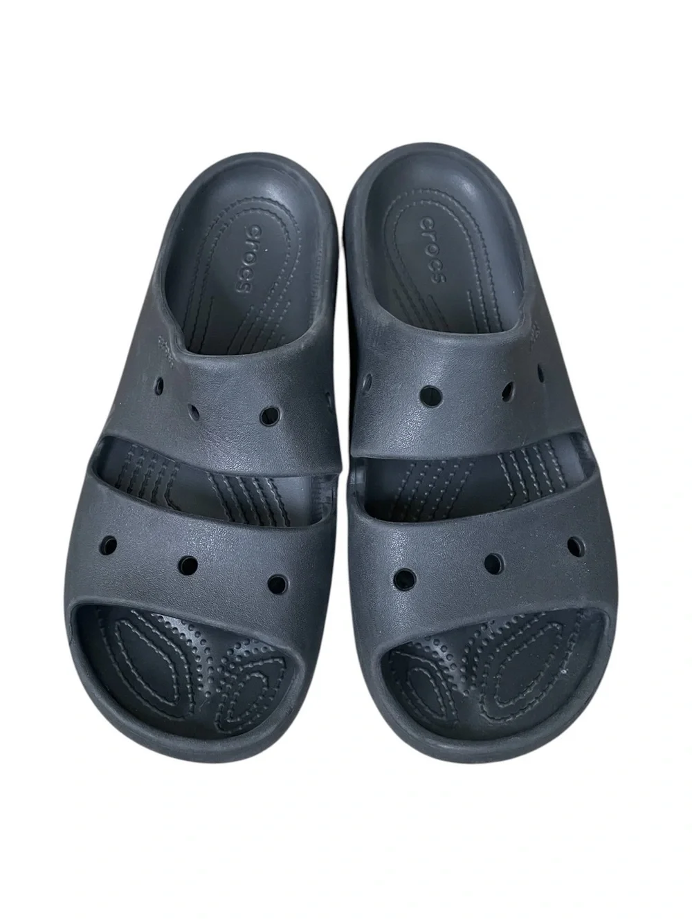 CROCS Classic Black Slide 2 Strap Sandals